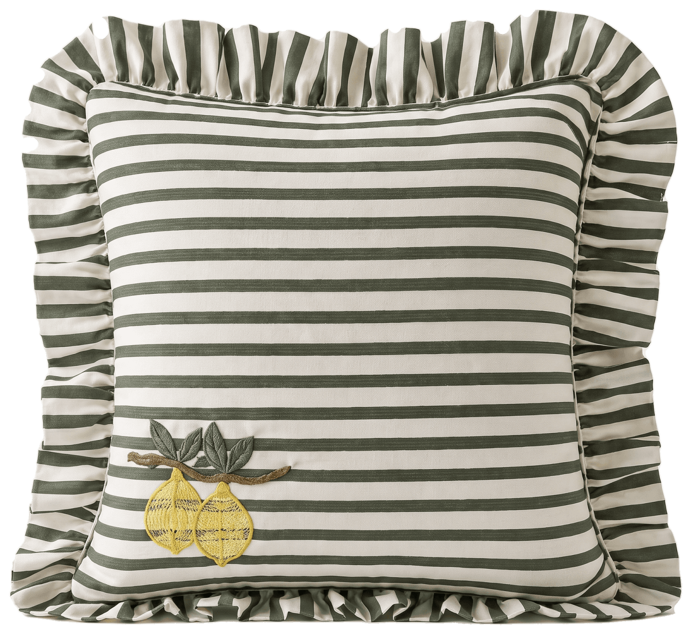 Ruffle Stripe Cushion, front